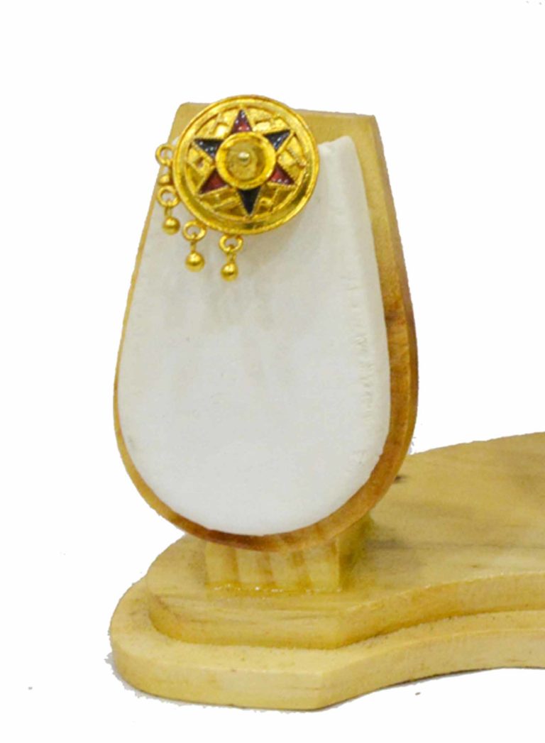 Star Japi Necklace With Earrings (Assamese Ethnic Jewellery) - Image 3