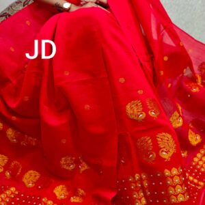 Pure Kesa Paat Mekhela Chador, Kesa Paat Mekhela Chador, Pure Cotton Mekhela Chador