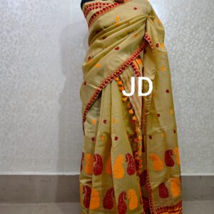Pure Kesa Paat Mekhela Chador, Kesa Paat Mekhela Chador, Pure Cotton Mekhela Chador